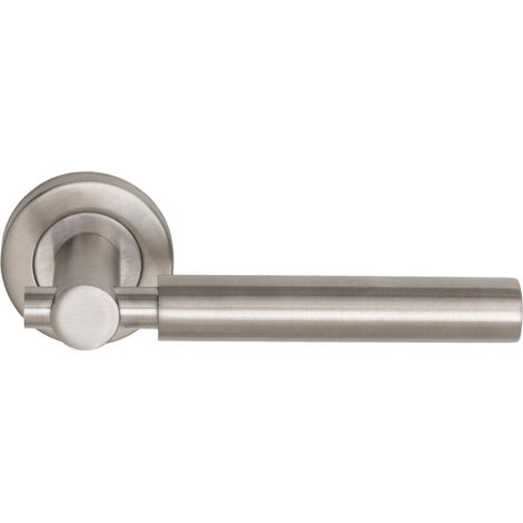 Manilla acero inox Grian roseta redonda puertas interior/exterior (1/5)