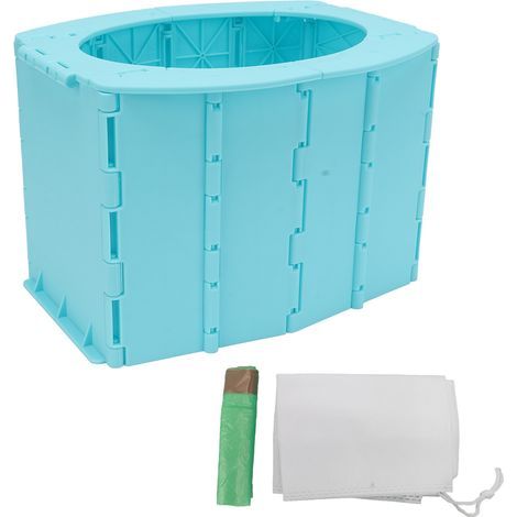 Toilettes portables pliables pour enfants, nettoyage facile, pot ABS, formation pour Camping d'urgence en plein air (1/5)