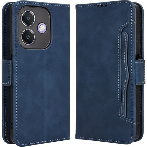 Étui à rabat pour Oppo A40 / Oppo A40m, emplacement pour carte, bleu marine