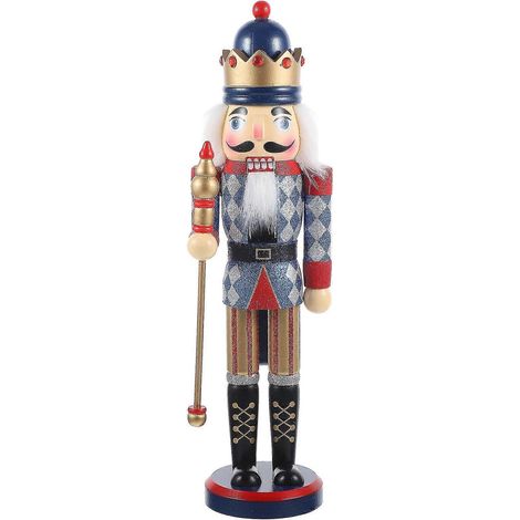 Figura navideña de cascanueces para escritorio, adorno de madera de cascanueces, decoración navideña de cascanueces (1/5)