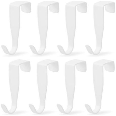Set mit 8 S-förmigen Türhaken aus Edelstahl für Handtuchhalter im Badezimmer, Schubladen, Schränke und Küchen. (1/5)