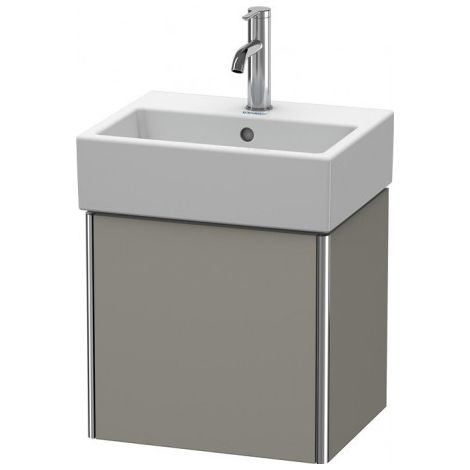 Duravit XSquare Vanity unit mural 43,4x34,0 cm, 1 porte, suspendue à gauche, pour lavabo Vero Air 072445, Couleur (avant/corps): Gris pierre Vernis satiné mat Soie - XS4090L9292