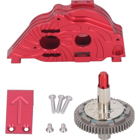 Boîtier de boîte de vitesses en alliage d'aluminium 57T pour ARRMA VORTEKS Big Rock 1/10, rouge