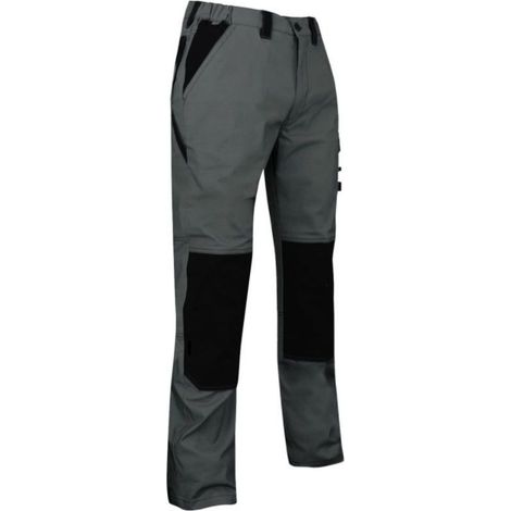 Pantalon de travail multipoches avec genouillère été LMA Pluton Ripstop Gris / Noir 48 (1/2)