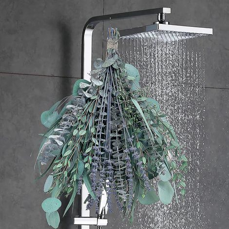 Gemischter Eukalyptus- und Lavendelblütenstrauß für die Dusche, frische und natürliche Eukalyptusblätter, Eukalyptuspflanze für die Dusche, Badezimmerdekoration