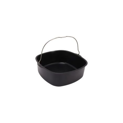 Plat à gâteau pour friteuse, accessoires en métal avec revêtement antiadhésif, plat à four, plat à gâteau, poêle à frire avec poignée, 18 cm