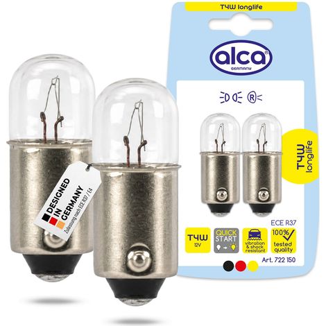 alca® Glühlampen T4W BA9s 12 V 4 W Standlicht Positionslicht 2er Set (1/5)