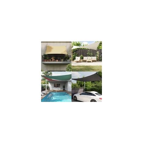 Rechteckiges Sonnensegel aus Oxford-Gewebe, 2 x 4,5 m, blau-Crezuo