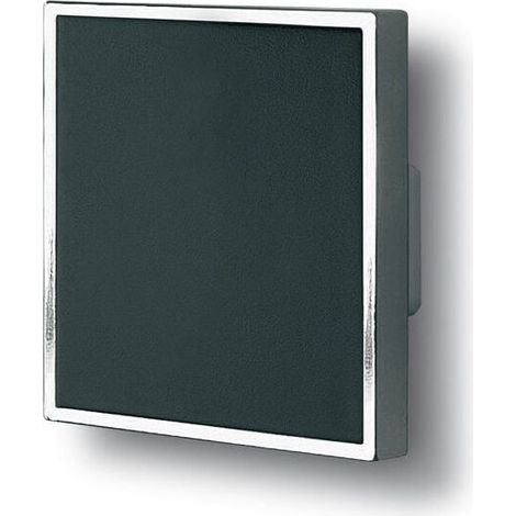 Maniglia quadrata con inserto nero centrale effetto cromato lucido 65x65x25 - 405 Quadra