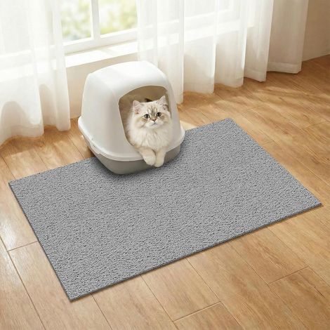 Bohemian Kitty Litter Mat 60 x 43 cm, Non Slip Washable Litter Mat, Cat Food Mat Easy Clean for Spill Control, Floor Protector (1/5)