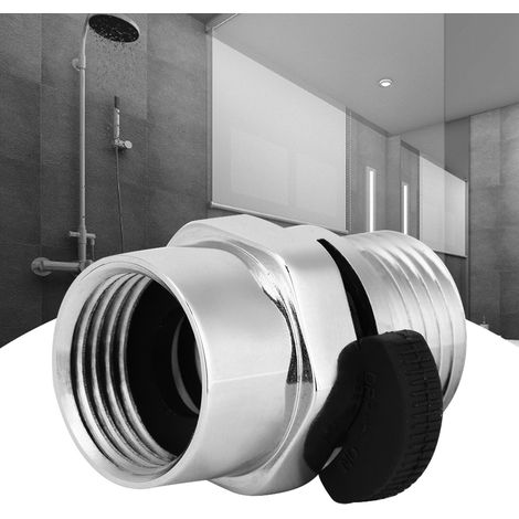 Vanne D'Arrêt Douche Laiton 1/2 Pouce - Contrôle Débit Immédiat Robinet Pommeau pour Salle De Bains (1/5)