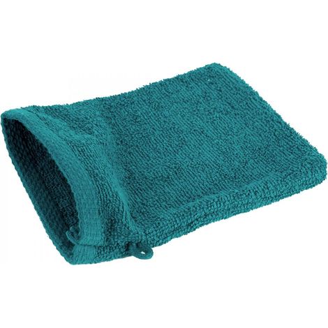 EUROFIRANY ASCIUGAMANO LISCIO 1 GUANTO DA LAVAGGIO IN COTONE 16 X 21 CM TURCHESE SCURO (1/5)