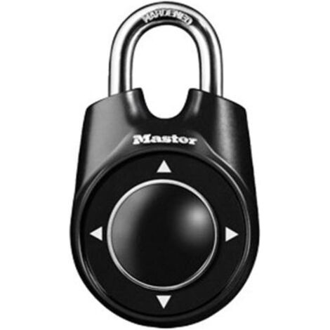 Cadenas à combinaison réinitialisable Master Lock, numérotation rapide, couleurs disponibles : rouge, noir, blanc, bleu
