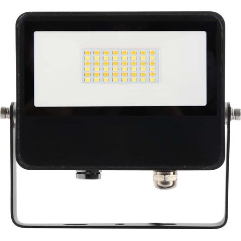 Projecteur LED extérieur SKY 20W avec technologie de commutation CCT 3000K/4000K/5000K, faisceau de 115°, cadre en aluminium noir - Beneito & Faure