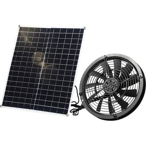 20 W wetterfest mit Gleichstromventilator für kleine Hühnerställe, Gewächshäuser, Schuppen, Tierhäuser, Fensterabzüge (1/5)