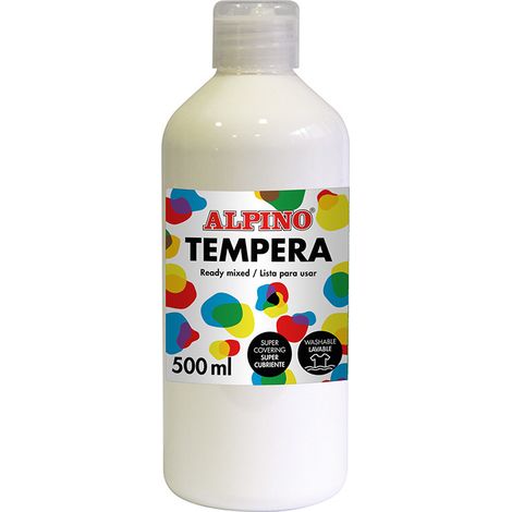 BOTE  500ML TEMPERA LIQUIDA ALPINO BLANCO DM010170