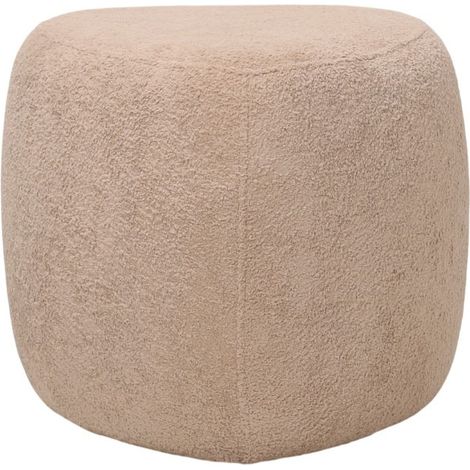 POUF TRIANGOLARE CM 46X46 H 42CM IN TESSUTO EFFETTO BOUCLE' BEIGE