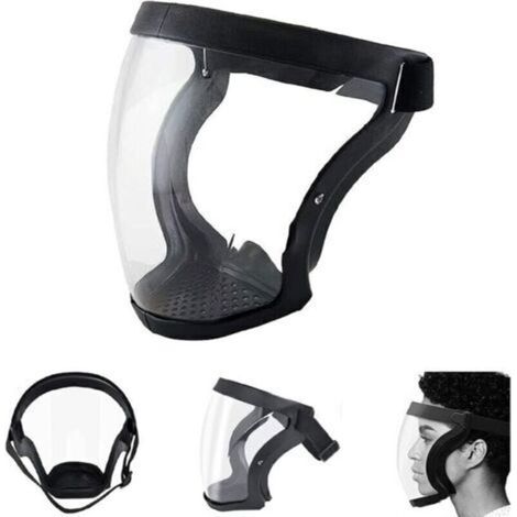 Masque super protecteur - Masque intégral, masque transparent durable, masque transparent, masque réutilisable anti-buée HD - Lunettes Tech anti-buée et coupe-vent pour adultes pour hommes et femmes N