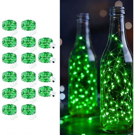16 pièces 3M couleur LED Guirlande électrique, étanche à l'eau pour le bricolage, fête, lumières d'ambiance, décoration intérieure et extérieure, 4 pièces carrées + 12 pièces plates (1/5)