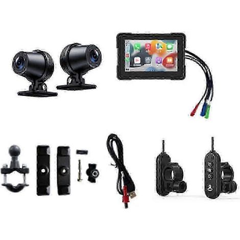 Carpuride W702 Motorrad-Stereoanlage mit integrierter drahtloser CarPlay- und Android Auto-GPS-Funktionalität xm