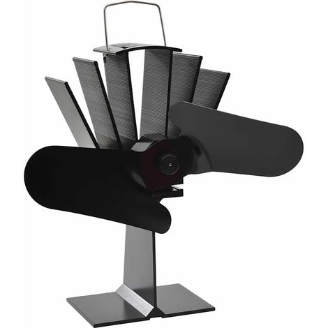 Ventilateur de poêle alimenté par chaleur 2 pales Noir (1/5)