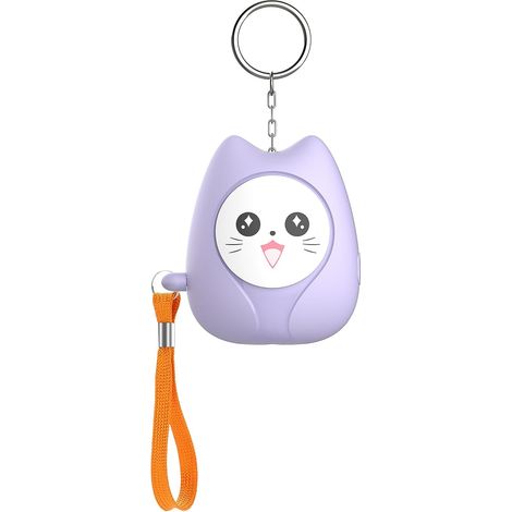 Alarme de sécurité personnelle, sirène de poche portable 130 dB avec lampe de poche LED pour enfants et personnes âgées (violet) (1/5)