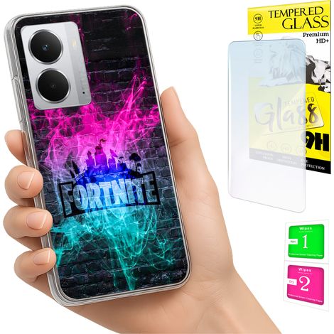 Funda para Realme 14 5G / 14T 5G con cubierta trasera para foto + cristal 9H (1/5)