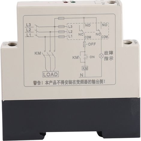 Relais de Surveillance de Tension, 200-500VAC 50/60Hz JVRD6 Relais de Protection de Séquence/Perte de Phase contre les Surtensions et Sous-Tensions 35mm Rail de Guidage. (1/5)