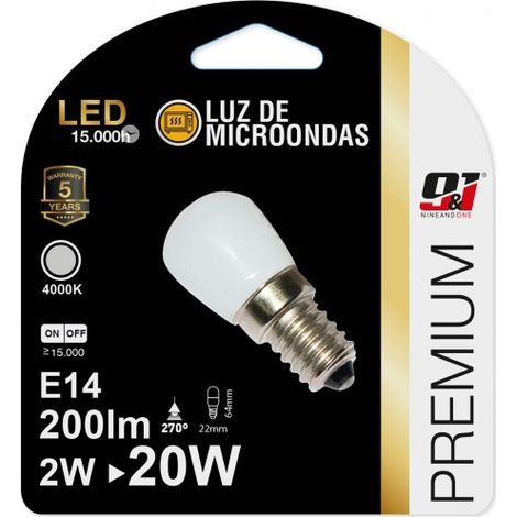 ORION91 Pack x 12 unidades Bombilla Led Microondas E14 2w 200lm 4000k 15000h