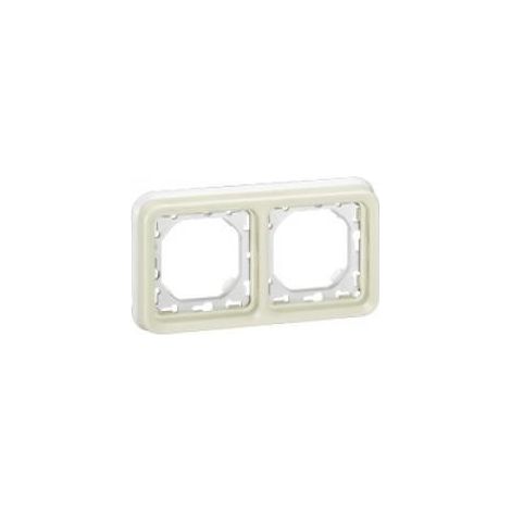 Legrand 069694 - Soporte de placa - para empotrar modular Prog Plexo blanco - 2 posiciones horizontales