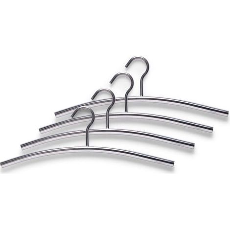 Bardusch-Present 17121 Lot de 4 Cintres en Acier Inoxydable 43,5 x 15 mm (1/2)