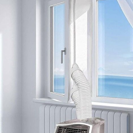 Joint de fenêtre pour climatiseur portable, sans perçage, accessoire d'étanchéité portable pour climatiseur (4m, trou deux) (1/2)