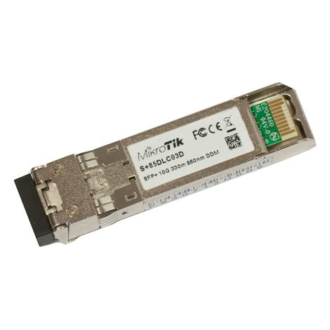 MikroTik S+85DLC03D SFP+ Multimode-Faser Dual LC 10/100/1000/10000 Mbit/s Wellenlänge 850 nm Maximale Übertragungsdistanz 300 m Temperaturbereich -40 °C bis +70 °C 12 Monate Garantie (1/2)