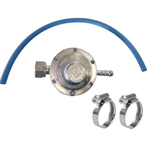 REGOLATORE GAS B/P TARATURA FISSA 29/37mbar 1kg/h ATTACCO DRITTO A NORMA (1/5)