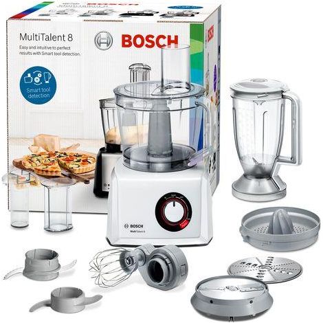 Bosch multitalent 8 robot de cuisine 3,9 l translucide, white balance intégrée 1100 watt