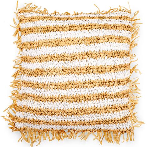 Cuscino in stile boho Bali - Copertura e riempimento inclusi - Carissa Crema