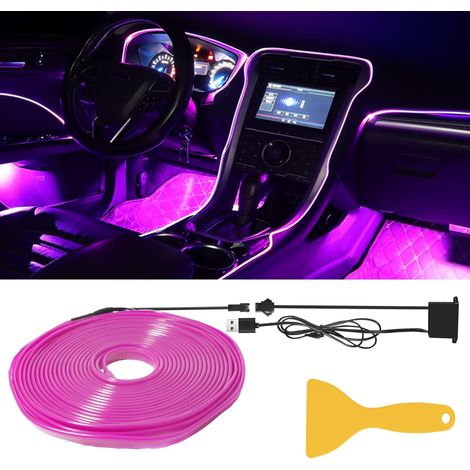 Neon USB Car LED Wire 5 m Purple Interior Decoration (1/5)