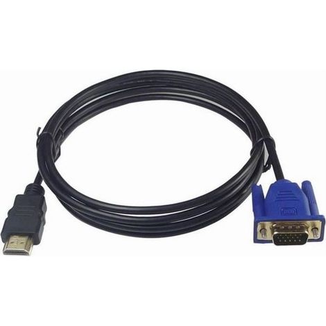 Câble HDMI vers VGA - Noname - 1,8 m - HDMI mâle - VGA mâle - Transmission unidirectionnelle (1/3)