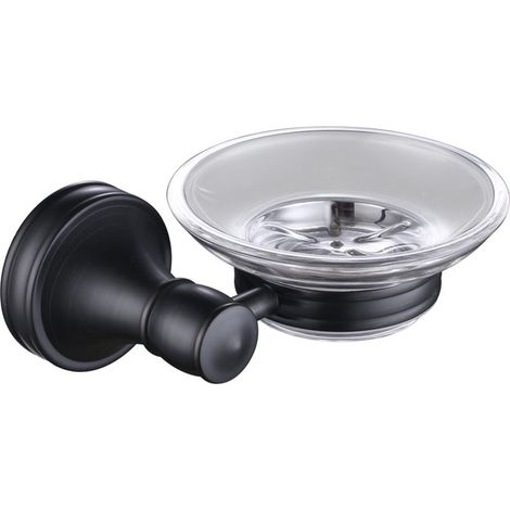PORTE SAVON 001 NOIR EN LAITON COLLECTION CÉPHISE