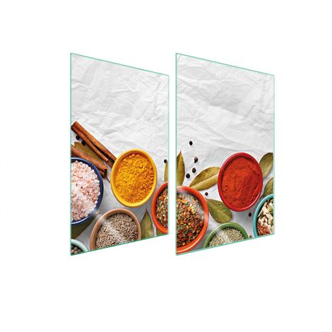 Assiette de protection en verre POUR la cuisine 2x35x52 épices (1/5)
