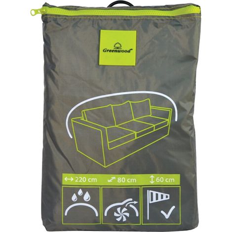 Wasserdichte Abdeckung 220x80x60cm für 3-Sitzer-Gartensofa CVD2