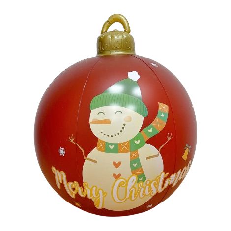 1PC Le bonhomme de neige Boule de Noël gonflable en PVC- Décoration de Noël - Boule de Noël - Boule de Noël pour Noël - Décoration de cour (1/5)