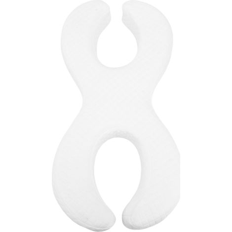 Oreiller facial pour dormeurs latéraux, en mousse à mémoire de forme, avec 2 trous, doux et lavable, pour piercing d'oreille, pour un sommeil profond, blanc, 6 cm / 2,36 po (1/5)