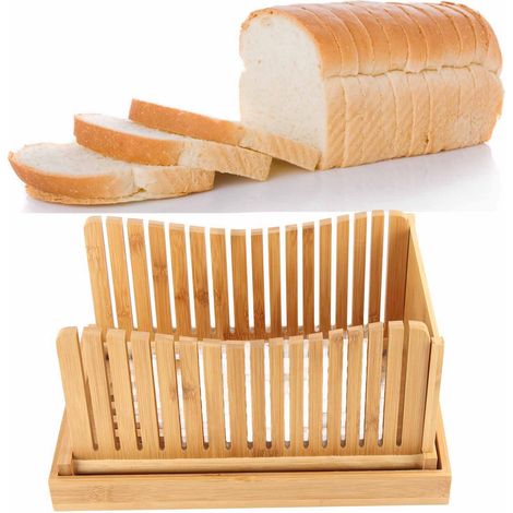 Trancheuse à pain en bambou, grille à découper, trancheuse à toast, plateau à pain (1/5)