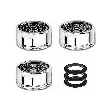 Aérateur de robinet anticorrosion, facile à installer, en laiton massif et acier inoxydable ABS, pour une consommation d'eau réduite et efficace. (1/4)