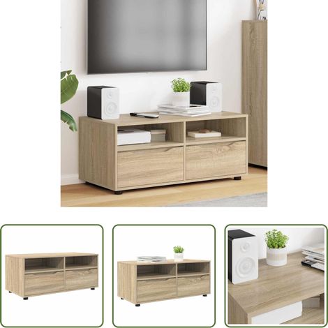 Wohnzimmer Möbel - TV-Schränk Sonoma-Eiche 100 x 48 x 43 cm Holzwerkstoff (1/5)