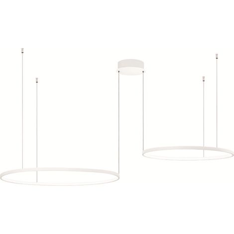 Lampada a sospensione a Led 160 cm SOEL 2 Luci in metallo verniciato BIANCO (1/4)