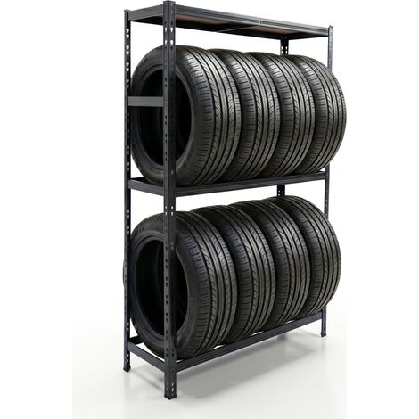 Steel Tyre Rack - Adjustable Shelves, Space-Saving Storage (1/5)