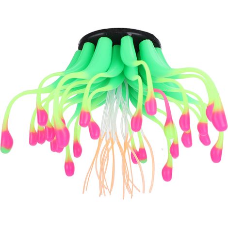 Corail artificiel en silicone, plante aquatique simulée, décoration pour aquarium, ornement vert (1/5)