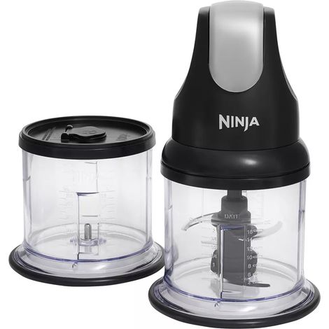 Hachoir électrique - NINJA - Express Chop - NJ1002EUBK - Mini hachoir et mixeur compact - 200 W - 2 bols de 500 ml (1/4)